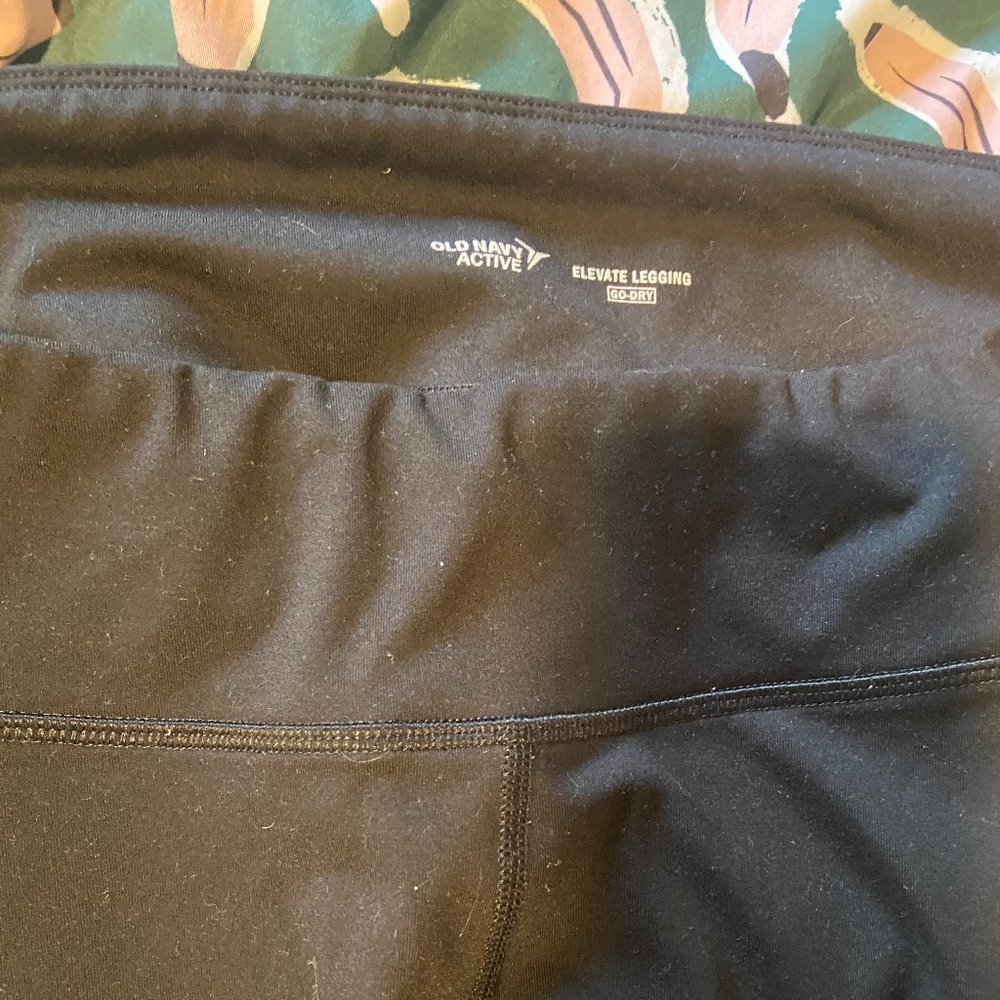 2 FOR 1 Plus Size Old Navy Elevate Go Dry High Waisted Black Leggings